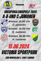 Kreispokalfinale Fussball A/B/C Junioren am 15.6.2024 im Victoria Sportpark